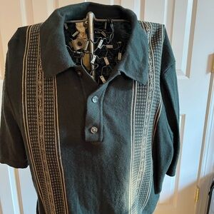 Abercrombie and Fitch green retro sweater polo. Men’s size medium